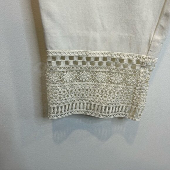 Laura Lace Detail Pull-On Pants Ivory - Picture 6 of 9